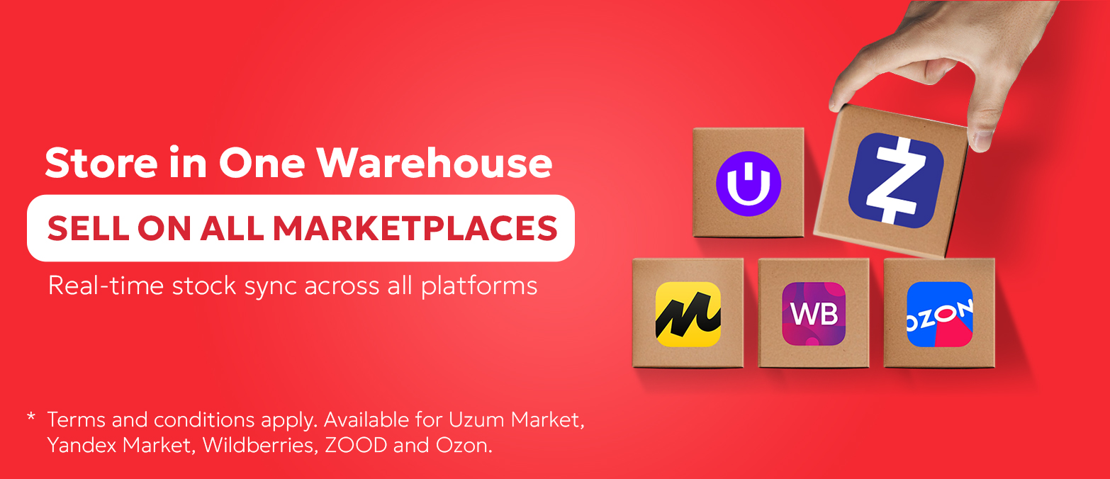 Store in one warehouse. Sell on all marketplaces.